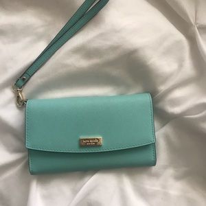 Kate Spade teal blue wallet